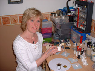 Sarah Pitcher creating cake toppers
